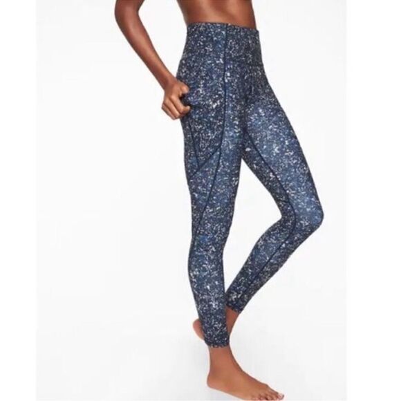 Athleta Sandstone Salutation Tight High Rise Stash Pocket S - Picture 1 of 7